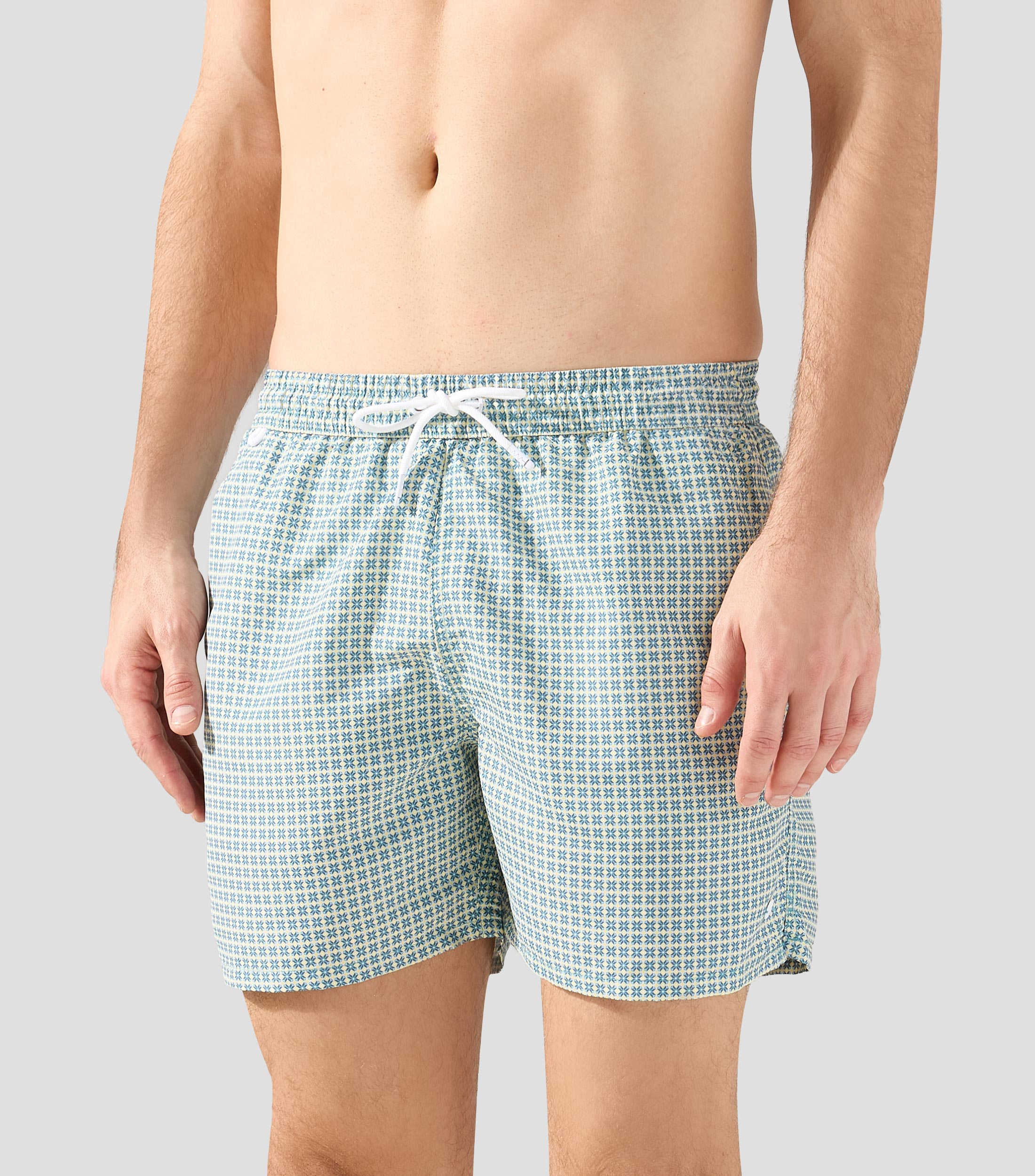 Traje de baño corto a cuadros Hombre